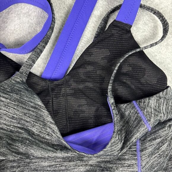 Lululemon Tank Top Work the Circuit Racerback Womens 6 Black Purple - Picture 3 of 8